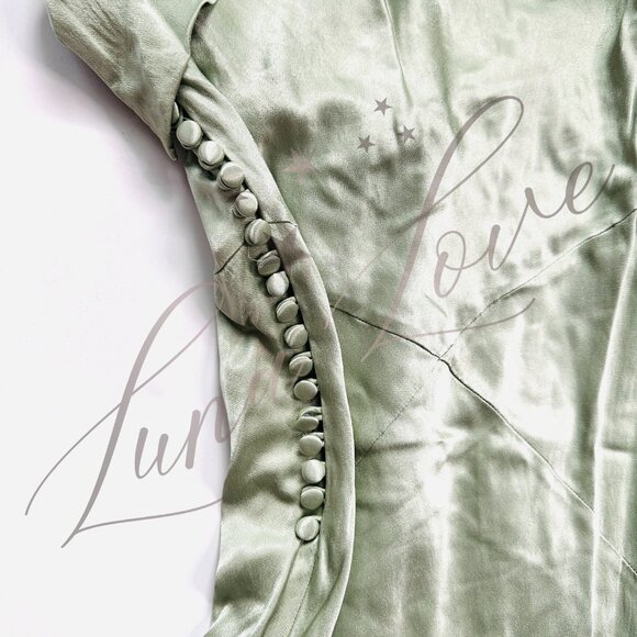 FOR LOVE & LEMONS Jewel Maxi Dress In Sage (size M) NWT - Picture 6 of 15